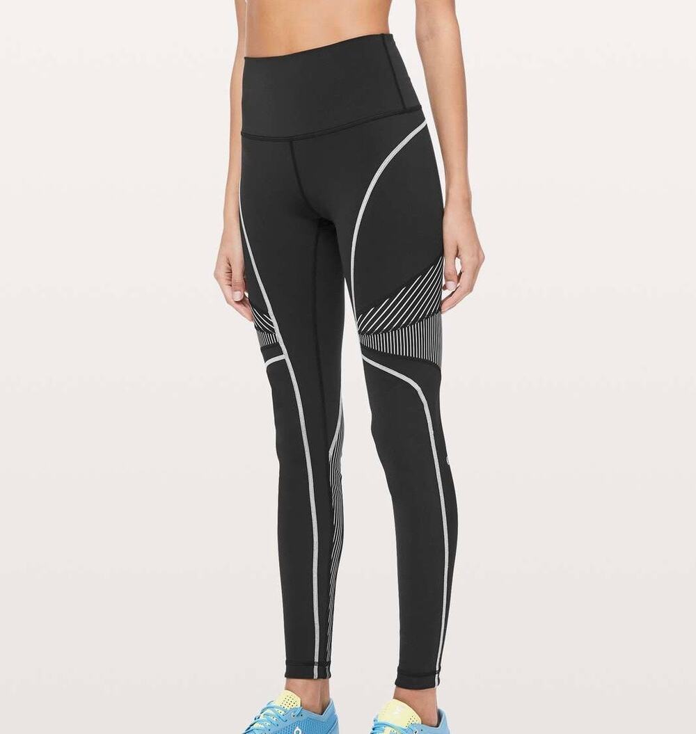 LULULEMON Channel Your Energy Tight Leggings Black White 6